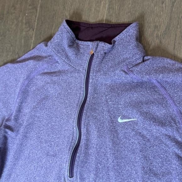 Nike Dri-Fit Heathered Purple Running Jacket - Picture 6 of 11